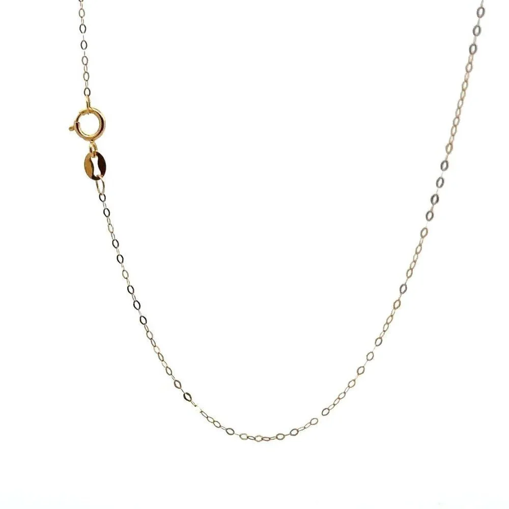 18K Gold Necklace Chain 18 inches Pendant Heart 0.58 grams - Picture 7 of 10